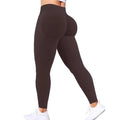 Seamless Women Solid Waist Yoga Pants Three-section Waist Sexy Hip-lifting Tight Sports Pants Fitness Exercise Yoga Pants - Lady T Fashions
