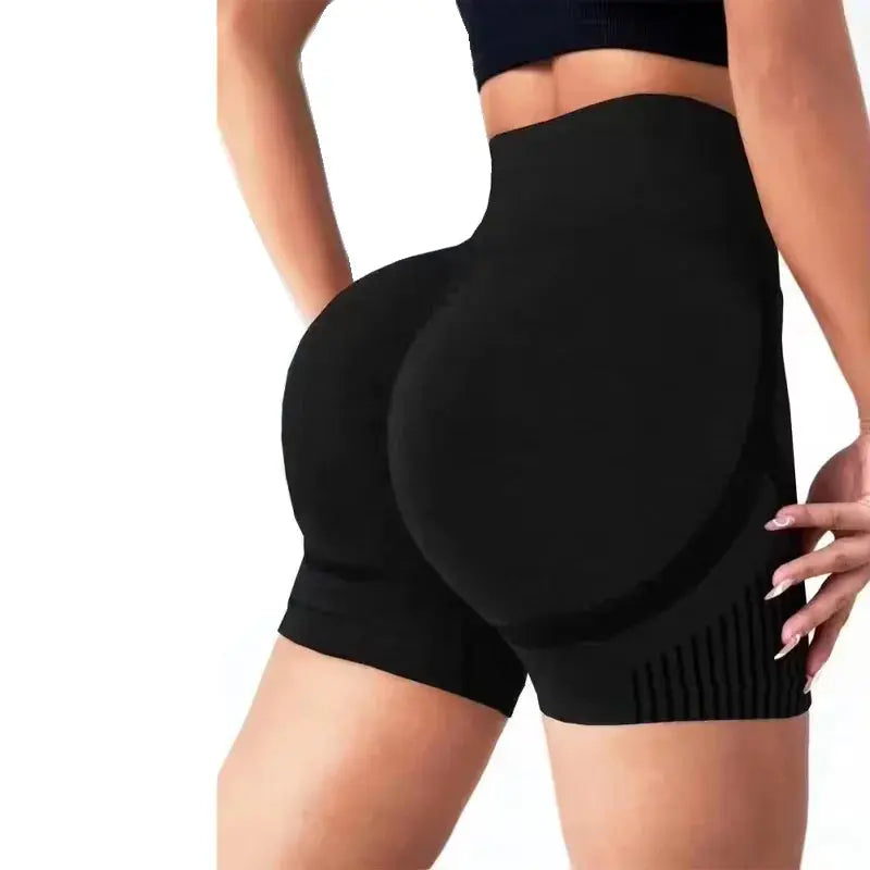 Women Yoga Shorts High Waist Workout Shorts Fitness Yoga Lift Butt Fitness Ladies Yoga Gym Running Short Pants Sportswear - Lady T Fashions