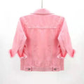 Women Denim Jacket Spring Autumn Short Coat Pink Jean Jackets Casual Tops Purple Yellow Purple Blue Loose Tops Lady Outerwear - Lady T Fashions