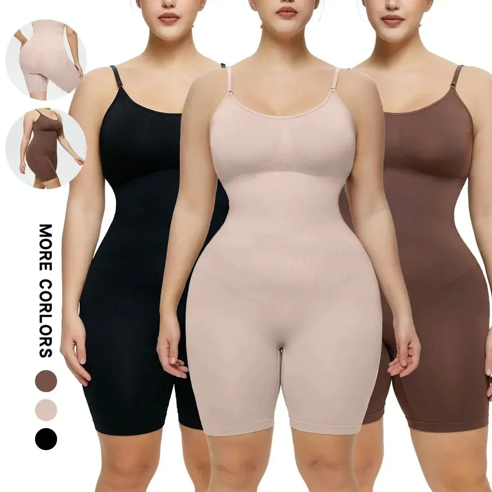 Women Full Body Shapewear Bodysuit for Belly Control Seamless Firm Waist Trainer Body Shaper jumpsuit - Lady T Fashions