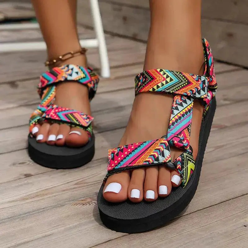 Summer Flat Women's Shoes Hemp Rope Set Foot Beach Sandals Outdoor All-match Casual Slippers Large Size Women Sandals Lady T Fashions