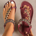 Women's Sandals Bohemia Style Sandals Summer 2025 New Shoes For Woman Flip Flops Beach Summer Shoes Women Low Heels Footwear - Lady T Fashions