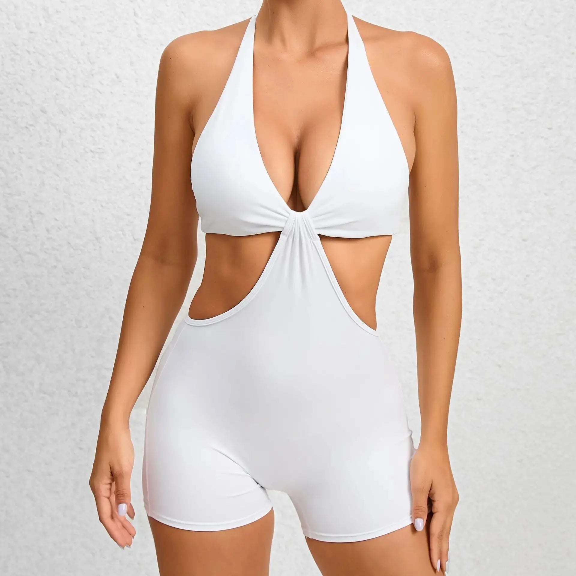 Women Bodysuits Sexy Short Backless Sports Suit Scrunch Raises Ass Suit Women Romper Gym Set Whole Fitness Suit Workout Female - Lady T Fashions
