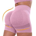 Women Fitness Shorts High Waist Workout Hip Lifting Leisure Shorts Leggings Yoga Gym Running Short Pants Sportswear - Lady T Fashions