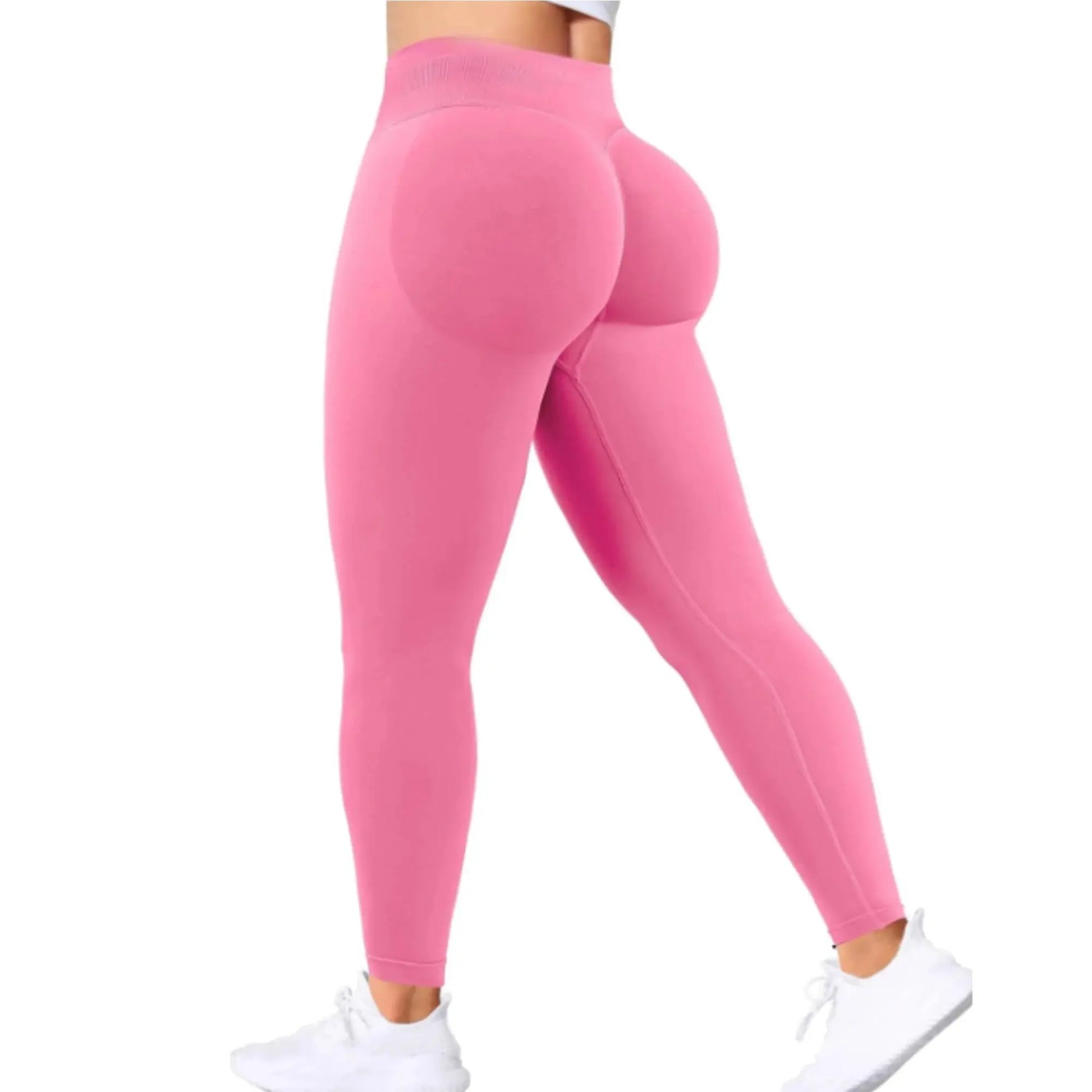 Seamless Women Solid Waist Yoga Pants Three-section Waist Sexy Hip-lifting Tight Sports Pants Fitness Exercise Yoga Pants - Lady T Fashions