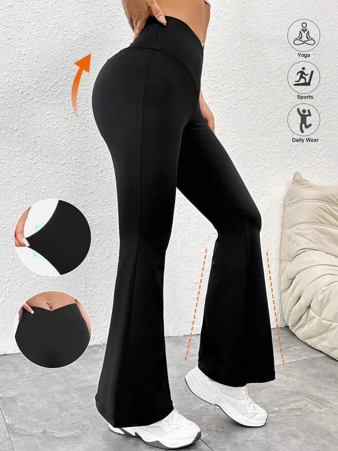 Women's Yoga Pants Summer  High Waist  Flared Trousers  Tummy Control Workout Leggings  Hot  Sales Pants for Women - Lady T Fashions