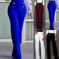 Women Wide Leg Pants High Waist Autumn Ladies Fashion Trousers Solid Color Comfortable Soft Bell-bottoms Pants Women Clothing Lady T Fashions