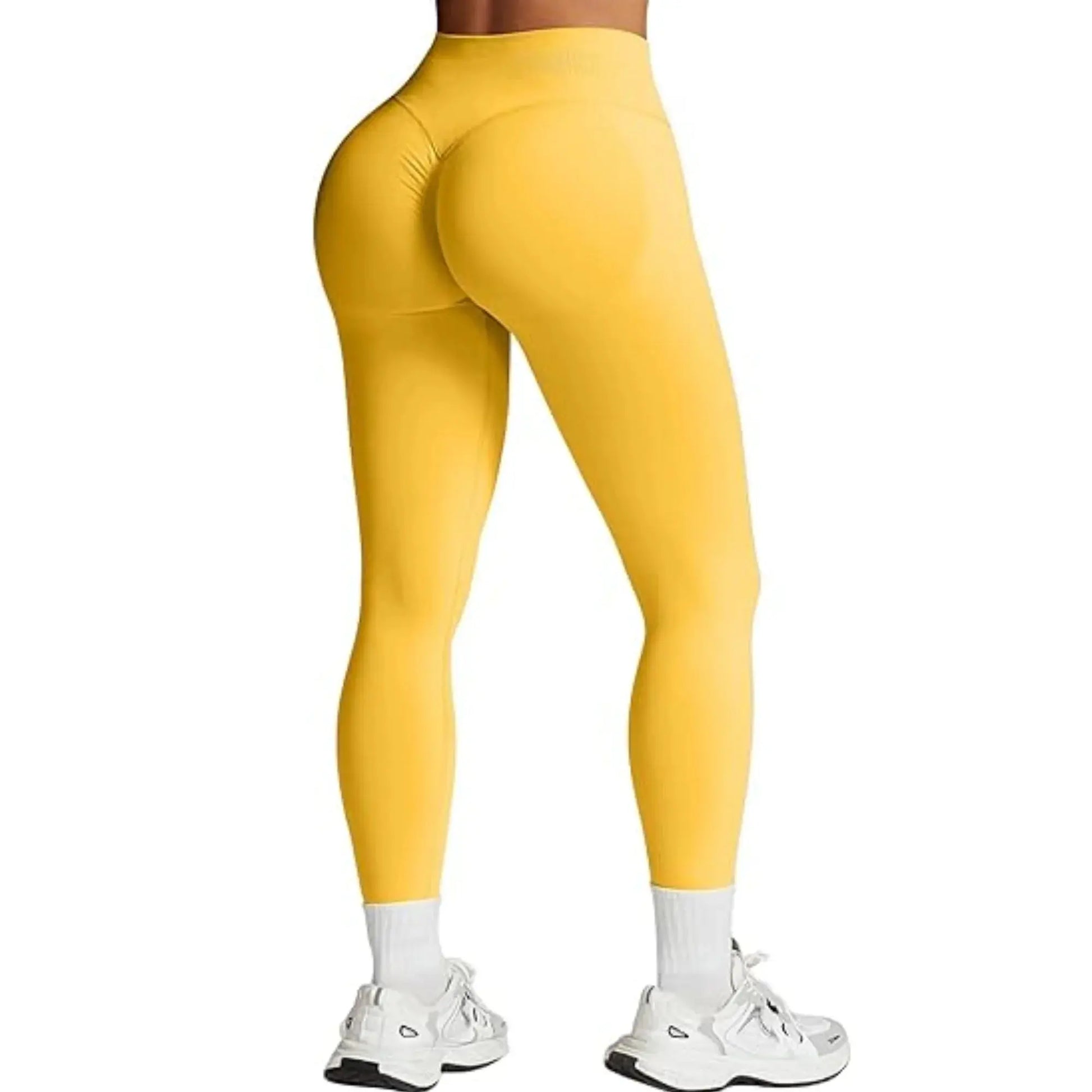 Seamless Women Solid Waist Yoga Pants Three-section Waist Sexy Hip-lifting Tight Sports Pants Fitness Exercise Yoga Pants - Lady T Fashions