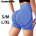 Women Yoga Shorts High Waist Workout Shorts Fitness Yoga Lift Butt Fitness Ladies Yoga Gym Running Short Pants Sportswear - Lady T Fashions