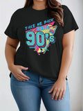 2025 Plus Size Women's Summer T-Shirt Cotton Comfortable And Breathable The Post-90s  Print Trendy Women's Outfit - Lady T Fashions