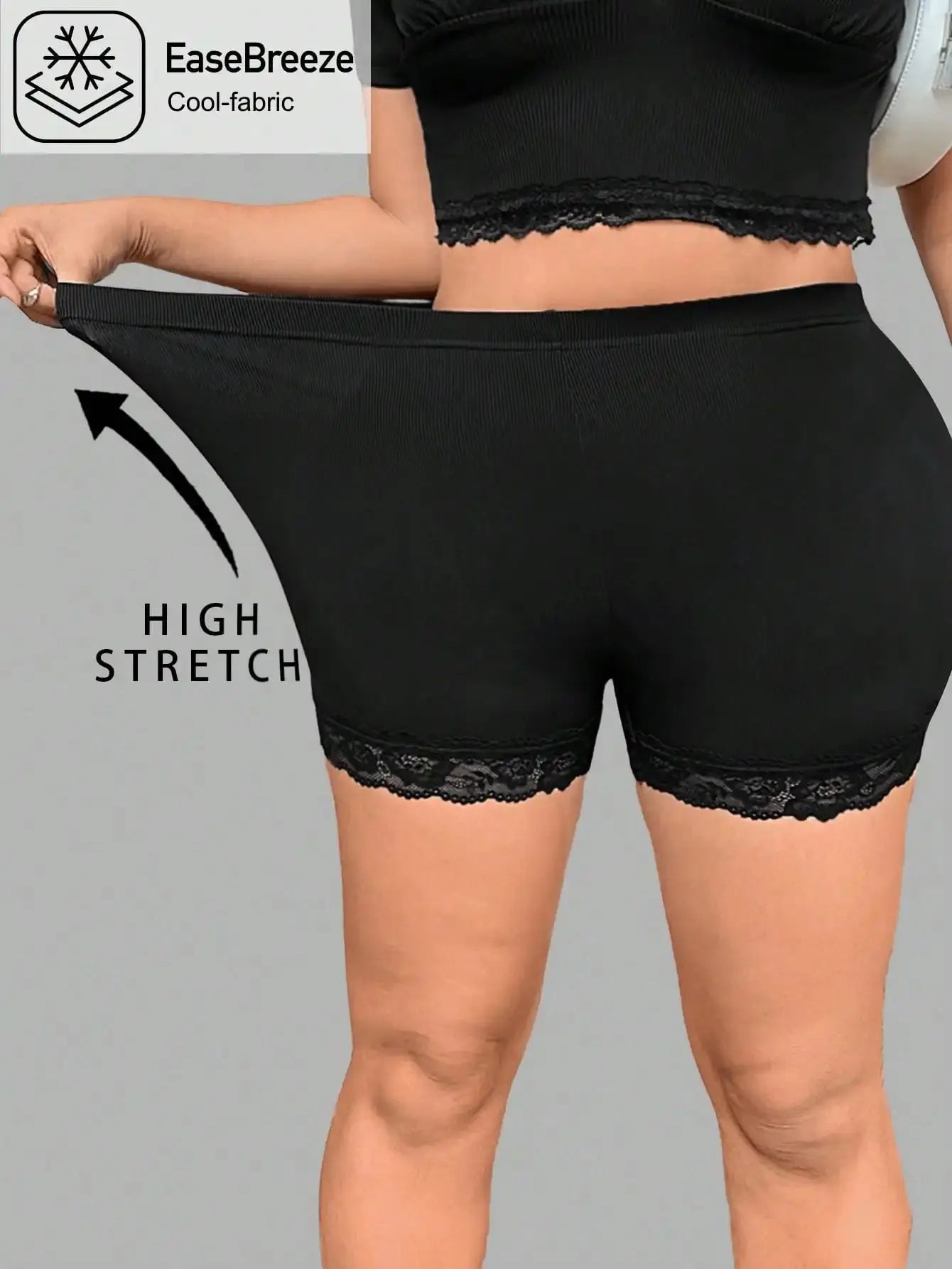 Best-selling elegant and fashionable outfit, plus-size women's clothing tight shorts for spring, summer and autumn - Lady T Fashions