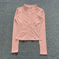 Women Sport Jacket Long Sleeve Shirt Workout Coat Gym Training Clothing Yoga Sportswear - Lady T Fashions