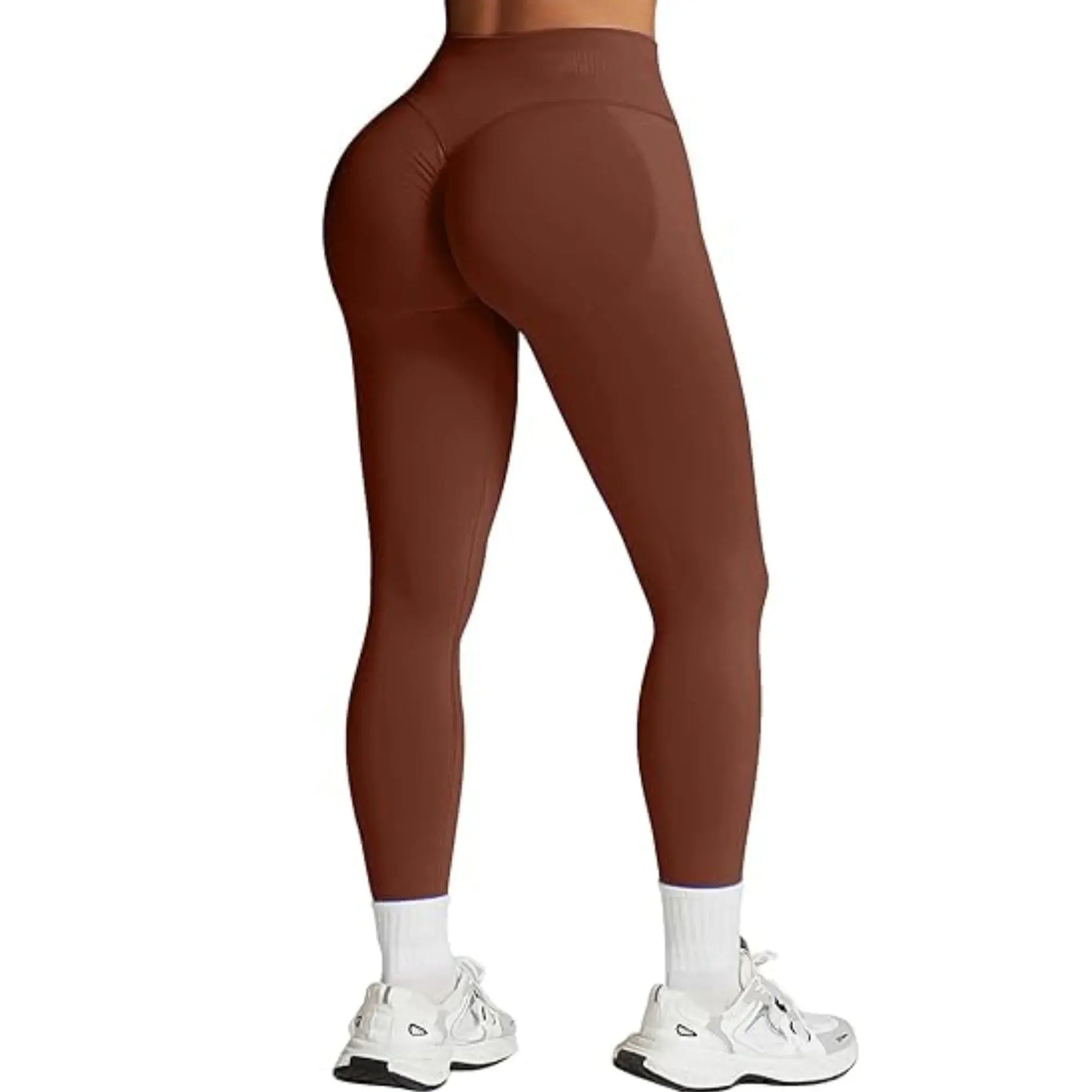 Seamless Women Solid Waist Yoga Pants Three-section Waist Sexy Hip-lifting Tight Sports Pants Fitness Exercise Yoga Pants - Lady T Fashions