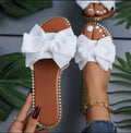 Women Flats Slippers Summer Fashion Bow Tie Sandals Shoes for Women Flat Casual Beach Slippers Slides Women Zapatos De Mujer Lady T Fashions