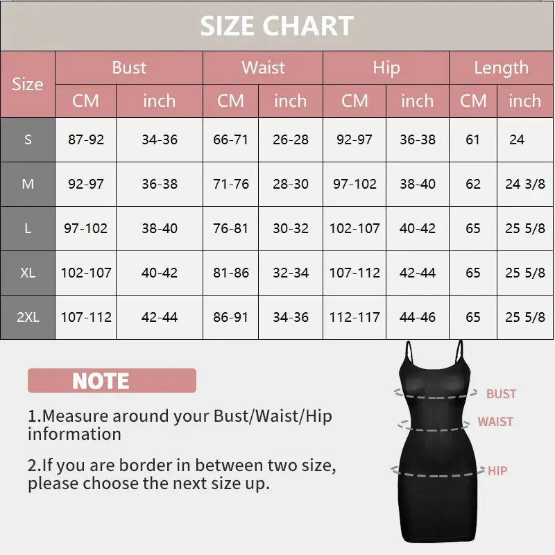 Womens Shapewear Dresses New Tummy Control Body Shaper Slimming Waist Butt Lifter Bodysuits Camisole Dresses Lady Underwear - Lady T Fashions