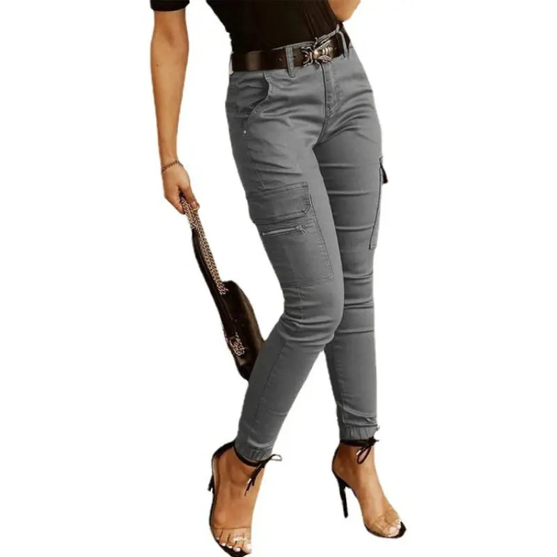 Pant Women Long Pants Slim Low Waist Solid Casual Regular Straight Trousers Y2k Streetwear Button Pocket 2025 Capris Tracksuit Lady T Fashions