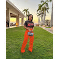 Women Pants  Spring Summer Casual Satin Stretch High Waist Cargo Pants With Pocket Streetwear Solid Wide Leg Pants Flare Trouser - Lady T Fashions