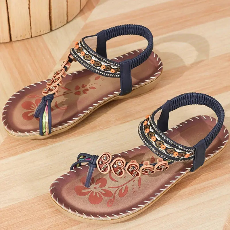 Women's Sandals Bohemia Style Sandals Summer 2025 New Shoes For Woman Flip Flops Beach Summer Shoes Women Low Heels Footwear - Lady T Fashions