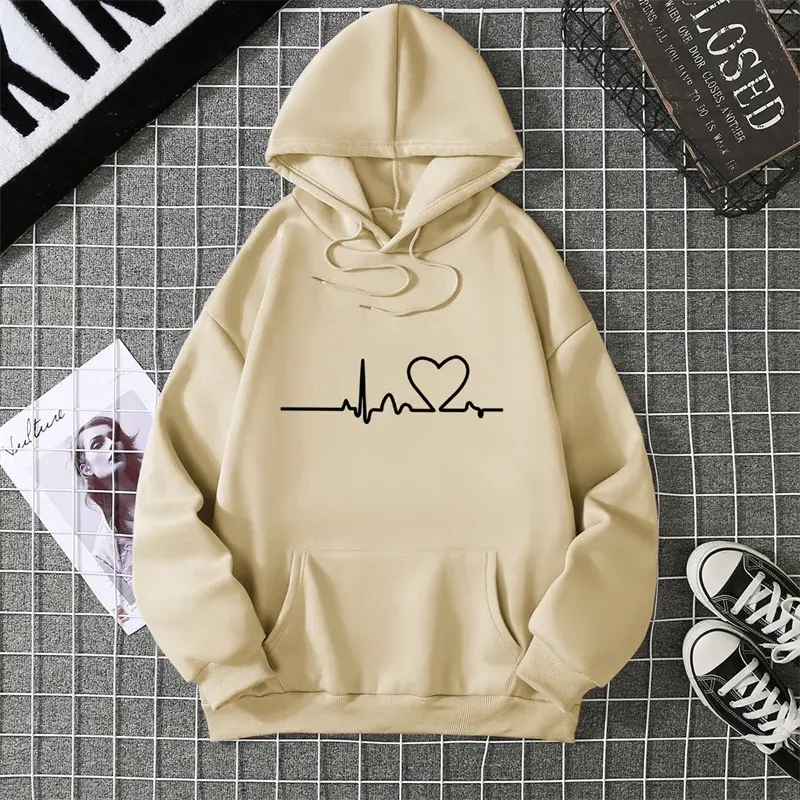 2025 Winter New Women's Hoodie High Street Unisex style Double Pockets Sweatshirts Outerwear Plus-Size Women's Clothing CYXX247 - Lady T Fashions