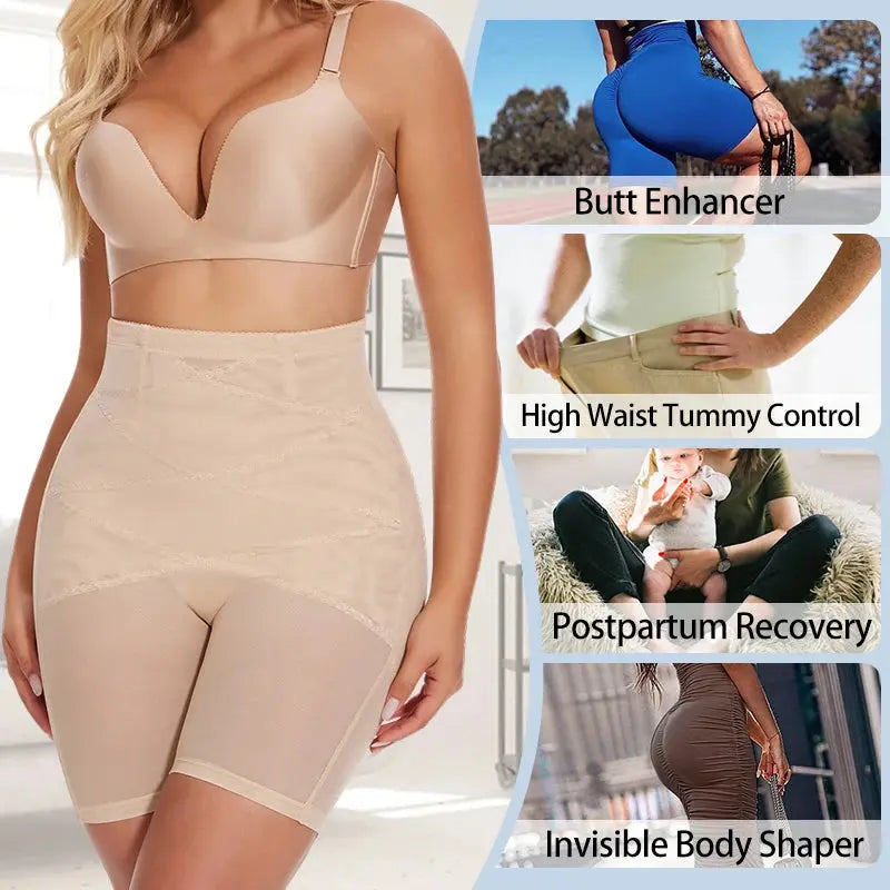 Shapewear for Women Tummy Control High Waisted Body Shaper Shorts Shapewear Girdles Thigh Slimmer Underwear Shaping Panties - Lady T Fashions