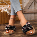 Women's Fashionable Non-Slip Wear-Resistant College Vacation Beach Style Bright Diamond Flower Flat Heel Flip Flops Lady T Fashions