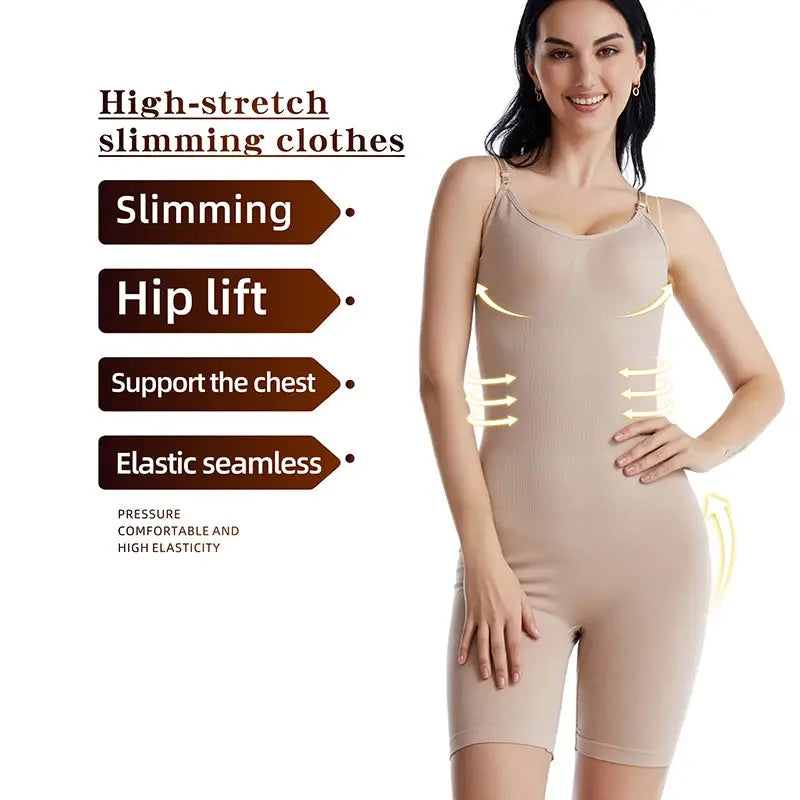 Women Bodysuit Shapewear Tummy Control Full Body Shaper Slimming Sheath Butt Lifter Push Up Thigh Slimmer Abdomen Shapers Corset - Lady T Fashions