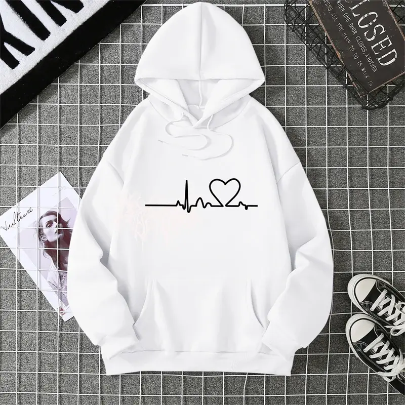 2025 Winter New Women's Hoodie High Street Unisex style Double Pockets Sweatshirts Outerwear Plus-Size Women's Clothing CYXX247 - Lady T Fashions