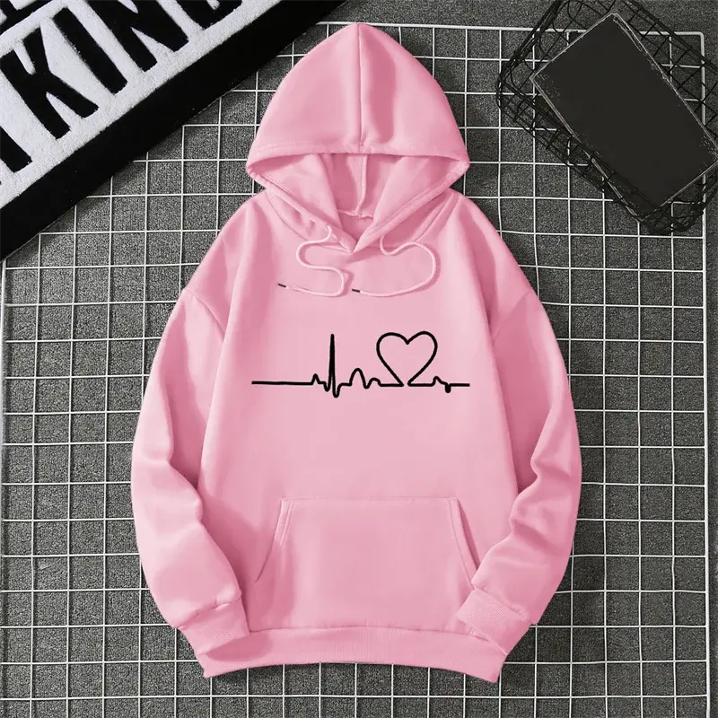 2025 Winter New Women's Hoodie High Street Unisex style Double Pockets Sweatshirts Outerwear Plus-Size Women's Clothing CYXX247 - Lady T Fashions