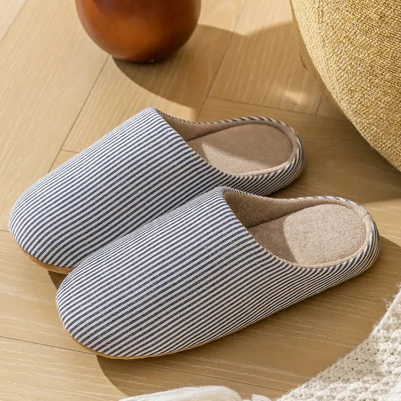 Unisex Home Slippers Soft Fur Slippers Warm Indoor Flat Slides Nonslip Couples Shoes Bedroom Light Slience Flats Autumn&Spring Lady T Fashions
