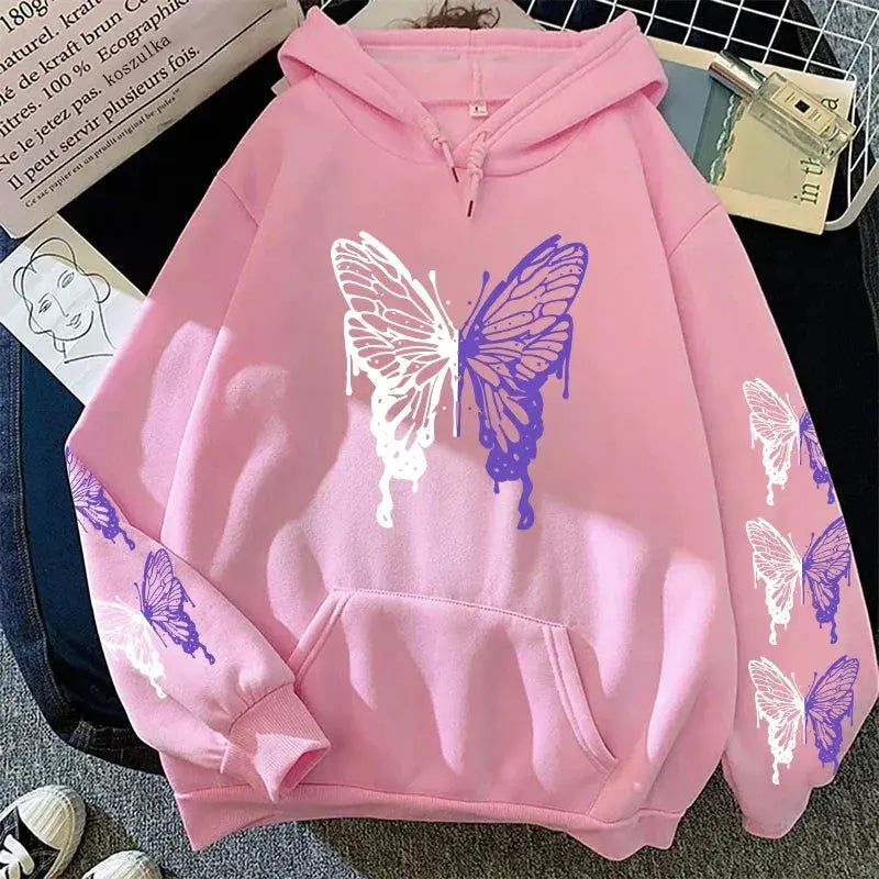 Womens Hoodies Printing Casual Sweatshirts Home Loose Pullover Versatile Tops Y2k 2025 Hot Sales Fashion Sports Jogging Clothing - Lady T Fashions