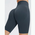 Seamless Fitness Shorts Women Women Sports High Waist Shorts Fitness Casual Workout Running Peach Hip Shorts - Lady T Fashions