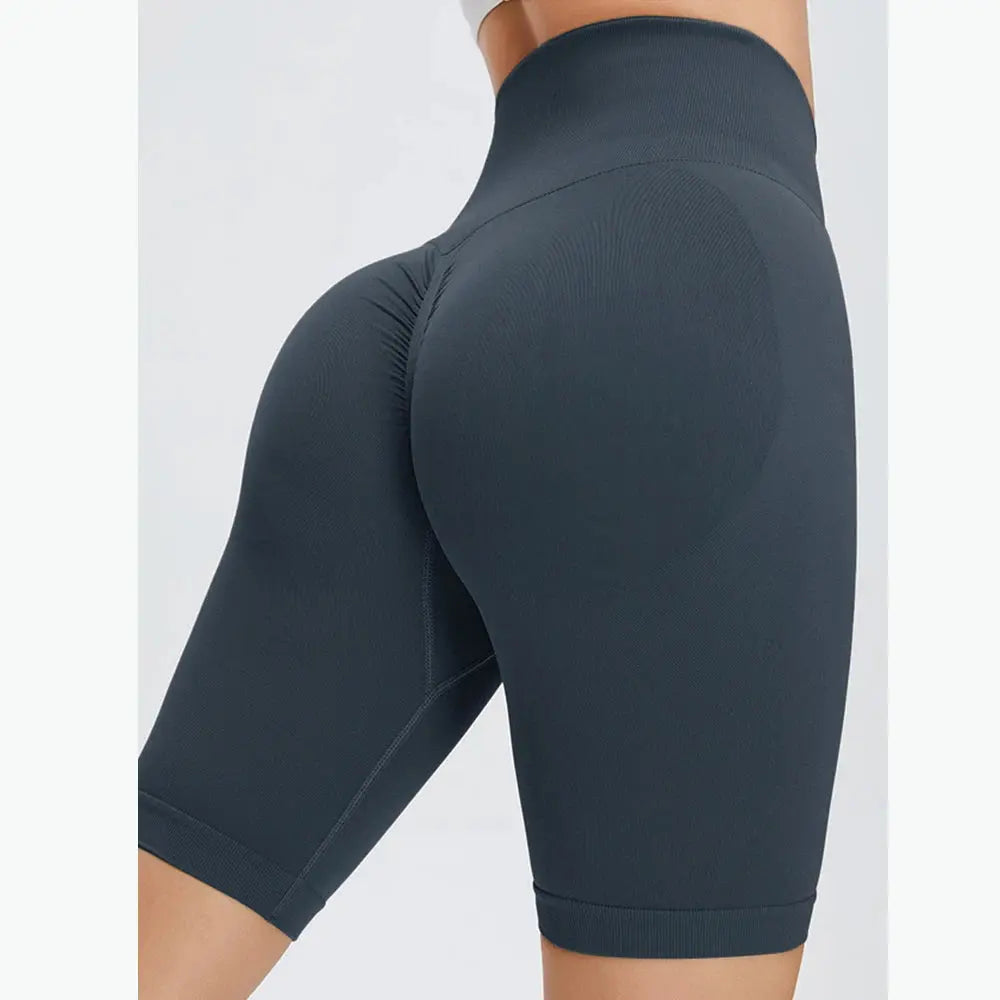 Seamless Fitness Shorts Women Women Sports High Waist Shorts Fitness Casual Workout Running Peach Hip Shorts - Lady T Fashions