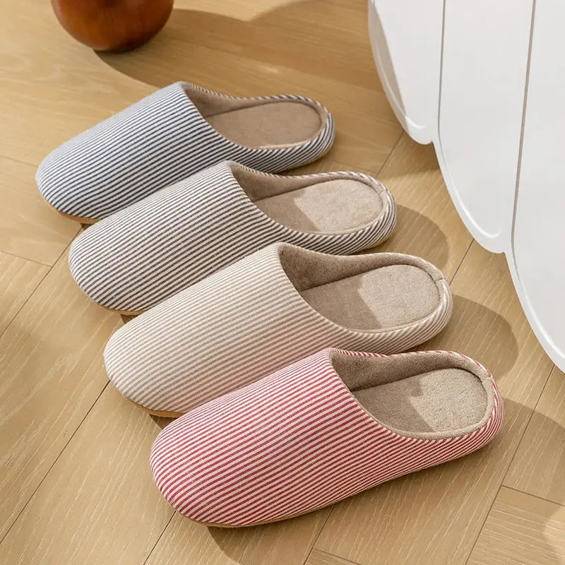 Unisex Home Slippers Soft Fur Slippers Warm Indoor Flat Slides Nonslip Couples Shoes Bedroom Light Slience Flats Autumn&Spring Lady T Fashions