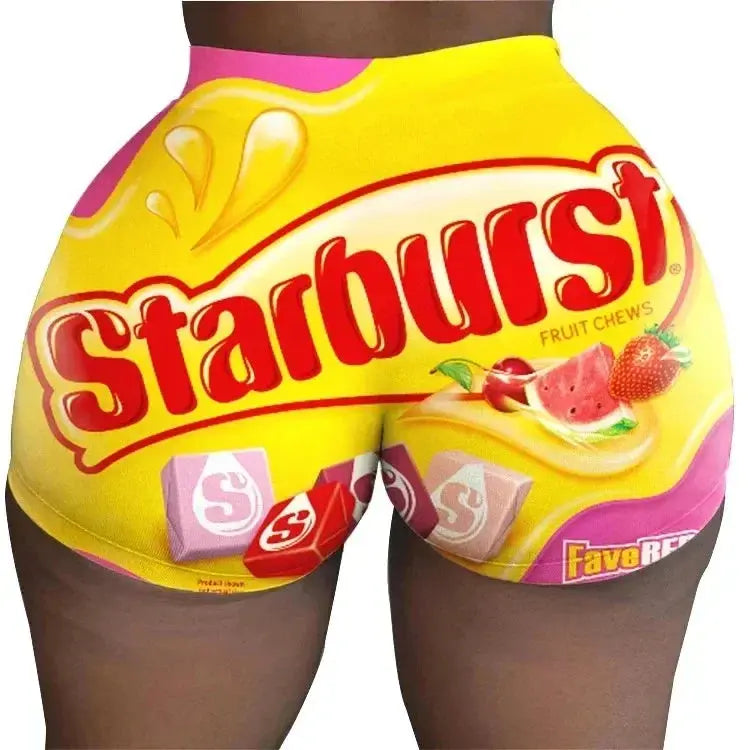 Women Hot Sale Printed Shorts Summer Casual High Waist Motorcycle Shorts Sports Fitness Shorts Dropshipping - Lady T Fashions