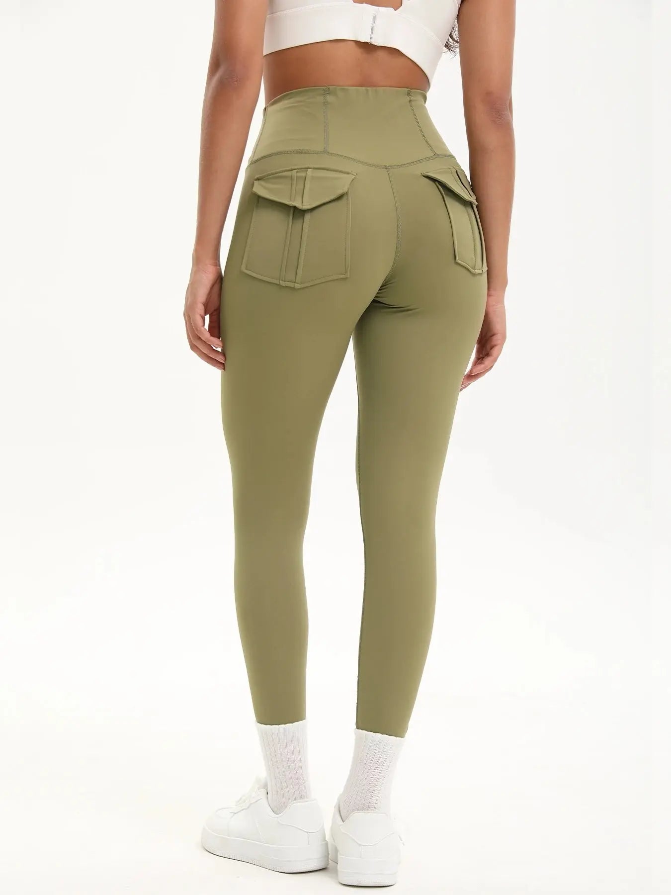Women Yoga Legging trousers with pocket High Waist Fitness pants Cargo style Cycling Workout Gym Pants Breathable sports pants - Lady T Fashions