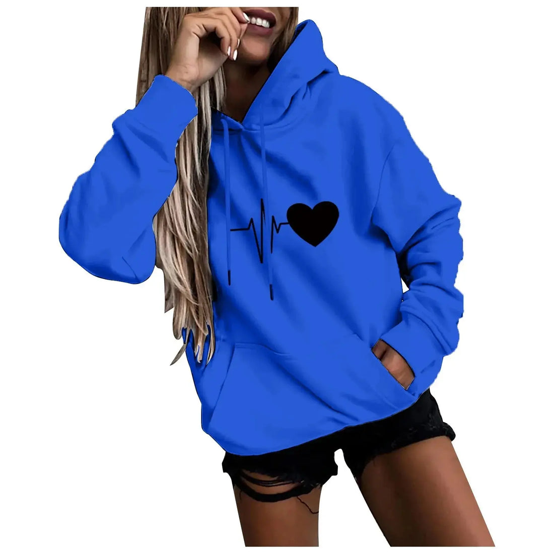 Women's Hoodies Tops Long Sleeve Sports blouse Spring Fashion fun Print Sweatshirts Solid Casual Loose Hooded Sweatshirt - Lady T Fashions