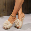 High Heel Sandals for Women Size 9 Women Shoes Comfortable Flat Slippers Fashionable Flower Sandals for Women Dressy Summer Heel - Lady T Fashions