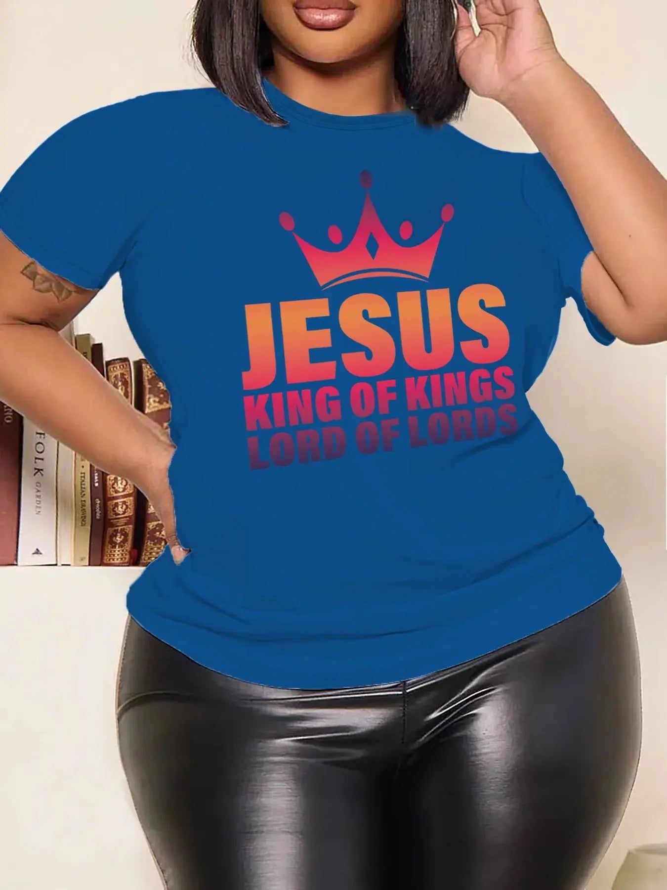 Women's Fashion Plus Size Clothing Summer Round Neck Short Sleeve Letter Printed Casual T-shirt Plus Size Women Clothing - Lady T Fashions