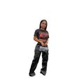 Women Pants  Spring Summer Casual Satin Stretch High Waist Cargo Pants With Pocket Streetwear Solid Wide Leg Pants Flare Trouser - Lady T Fashions