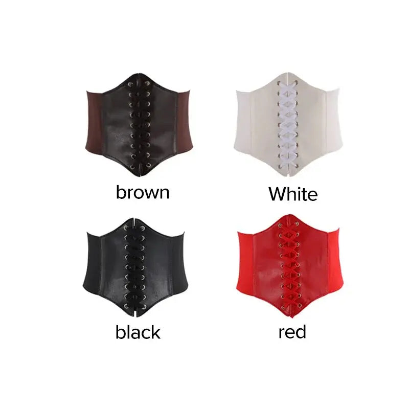 Women's Corset Body Shapewear Sexy Wide Leather Belt Cummerbunds Strap Belts for Women High Waist Slimming Corsets and Bustiers - Lady T Fashions