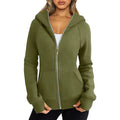 Women Oversize Hoodies Sweatshirts Pullovers Hoodie Female Patchwork Sweatshirt Autumn Warm Hoody Zipper UP Tops S-3XL - Lady T Fashions