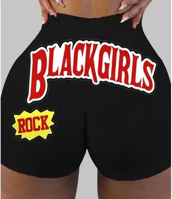 Women Hot Sale Printed Shorts Summer Casual High Waist Motorcycle Shorts Sports Fitness Shorts Dropshipping - Lady T Fashions