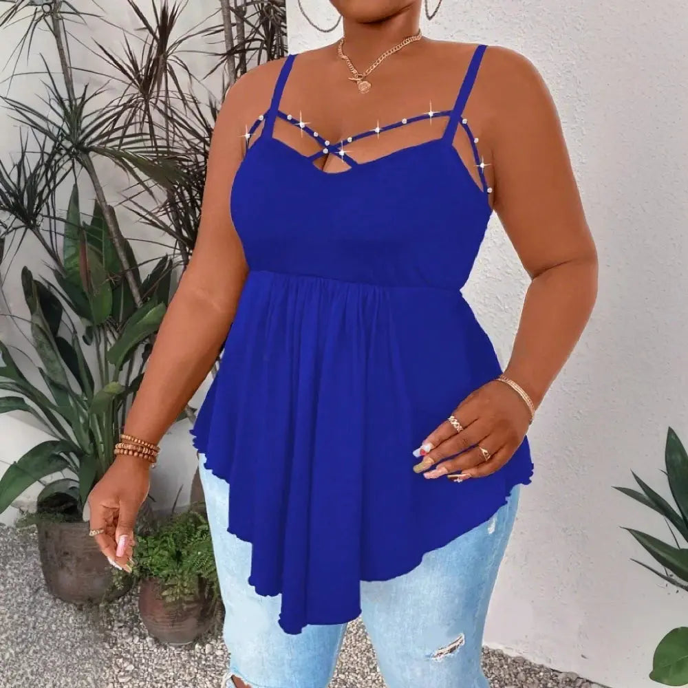 Plus Size Vest Tops for Women Clothing 2025 Summer Sexy Large Size Slim Pullover Short Sleeve Female Korean Tank T-Shirts Tees - Lady T Fashions