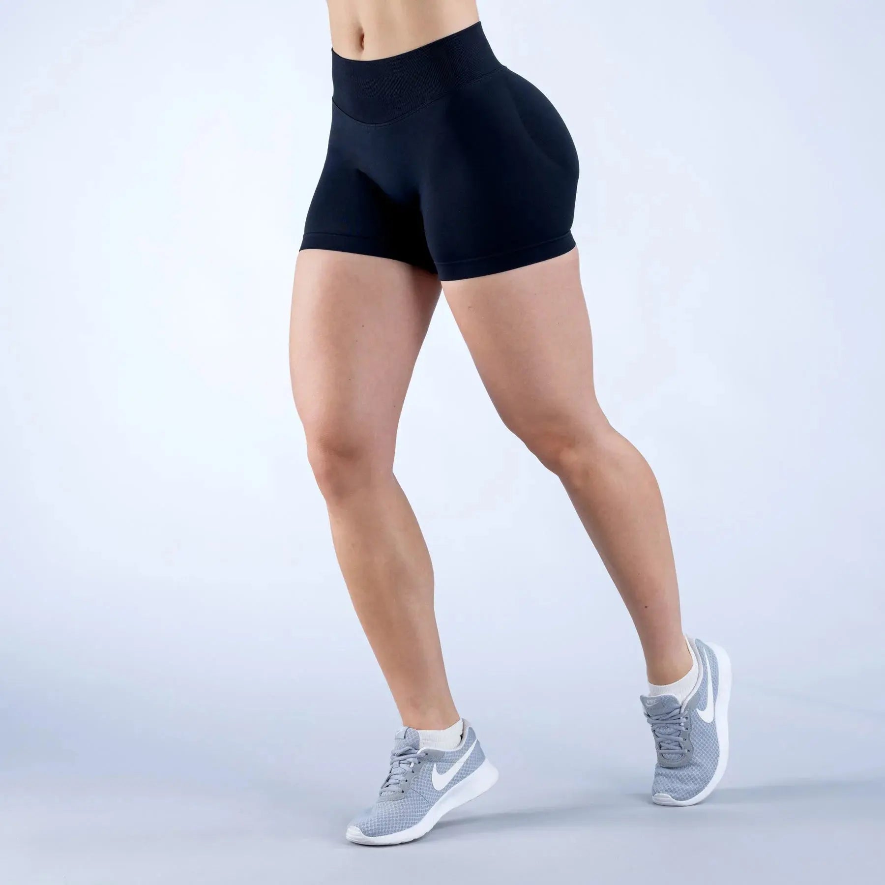 DFY Impact Summer High Waisted Yoga Shorts Sportswear Woman Gym Fashionable Sexy Running Fitness Pants Solid Color Yoga Leggings - Lady T Fashions