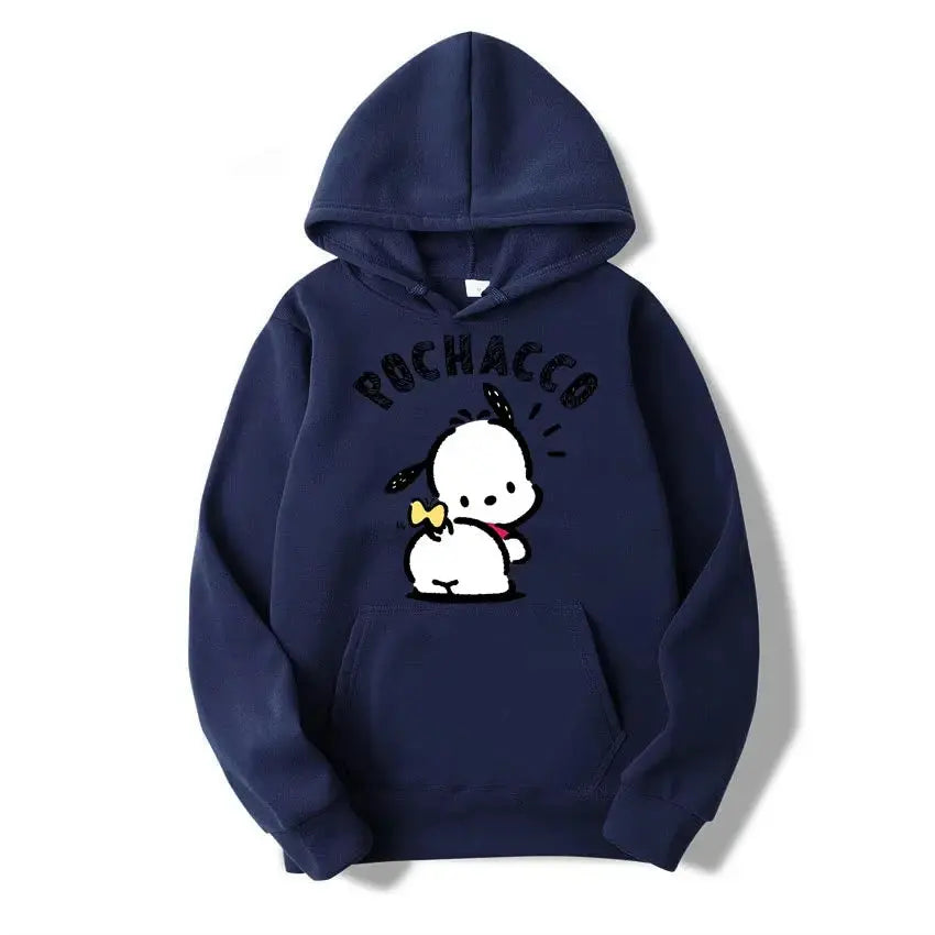 Men Women Tops Outerwears Blouse Hoodies Harajuku Funny Sweatshirts Pochacco Yellow Hoodies Fashion Leisure Stylish Streetwear - Lady T Fashions