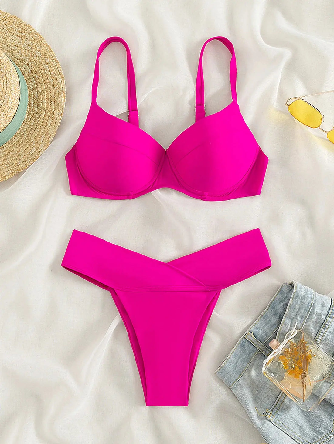 sexy bikinis two pieces cross waist swimsuit bikini bathing suit Swimwear Biquini conjunto de bikini tankini Lady T Fashions
