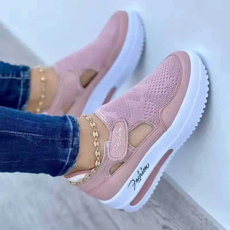 Pink Sneakers Women Shoes Woman Tennis Shoes Canvas Shoe Female Casual Shoes Ladies Sport Shoes Platform Sneaker Hollow Out Shoe Lady T Fashions