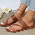 Women Minimalist Thong Sandals 2024 New Fashion Flat Sandals Summer Outdoor Beach Vacation Leisure Woman Shoes - Lady T Fashions