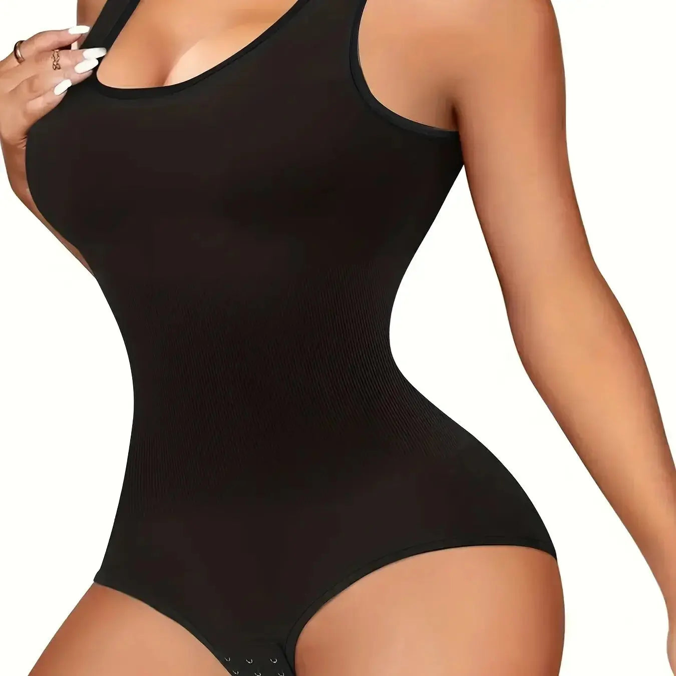 Body Shapewear for Women Seamless Solid Shaping Full Bodysuit Crew Neck Tummy Control Slimming Body Shaper Underwear & Shapewear - Lady T Fashions