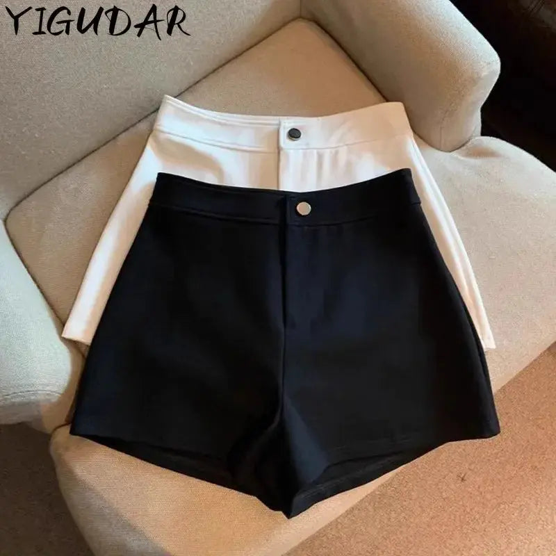 Women Shorts Black pants Women Harajuku Elegance High Waisted A Line Slim Casual Hot Girl Sexy Shorts biker shorts women - Lady T Fashions